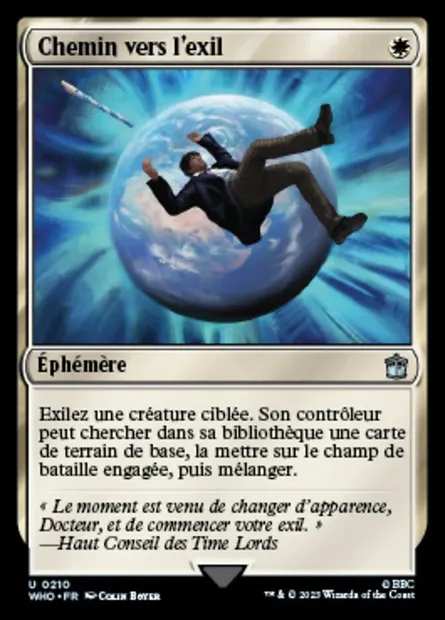 Chemin vers l'exil, carte Magic WHO 210 — extension Doctor Who