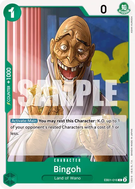 Bingoh, carte One Piece EB01-016 — extension MEMORIAL COLLECTION
