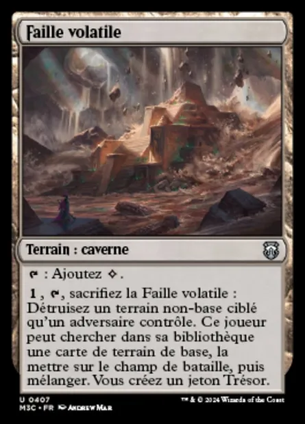 Faille volatile, carte Magic M3C 407 — extension Modern Horizons 3 Commander