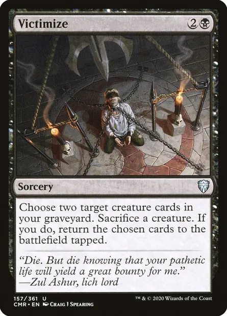 Victimize, Magic card CMR 157 — Commander Legends set
