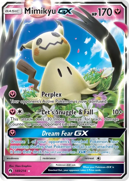 Mimikyu GX, Pokémon card LOT 149 — Lost Thunder set