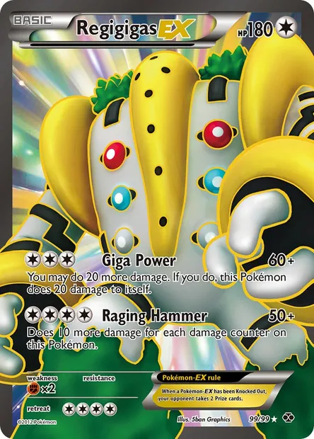 Regigigas-EX, Pokémon card NXD 99 — Next Destinies set