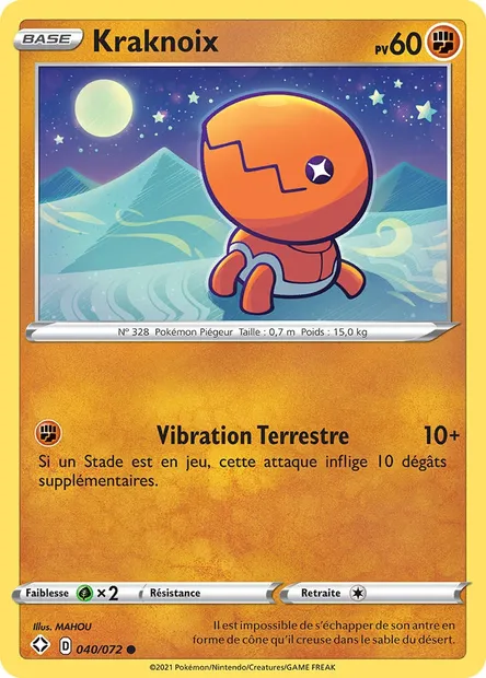 Kraknoix, carte Pokémon SHF 40 — extension Destinées Radieuses