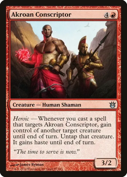 Akroan Conscriptor, Magic card BNG 87 — Born of the Gods set
