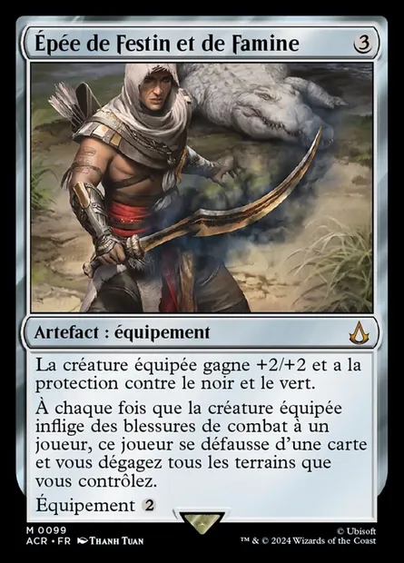 Épée de Festin et de Famine, carte Magic ACR 99 — extension Assassin's Creed