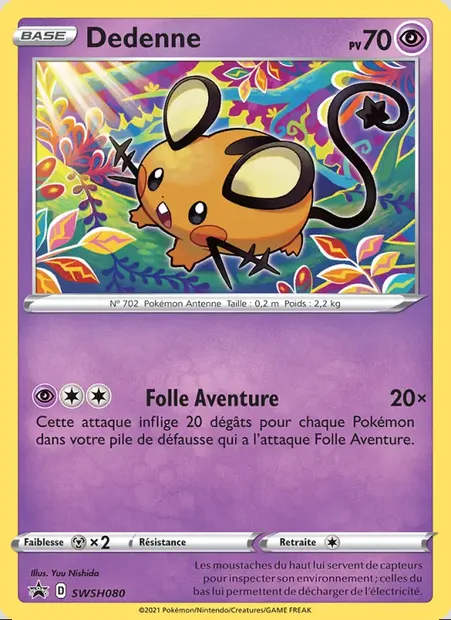Dedenne, carte Pokémon SWSH 080 — extension Promo SWSH