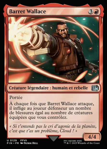 Barret Wallace, carte Magic FIN 129 — extension Final Fantasy