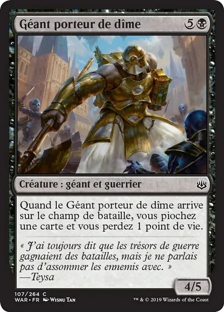 Géant porteur de dîme, carte Magic WAR 107 — extension La guerre des Planeswalkers