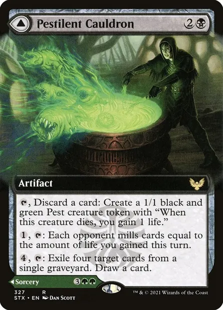 Pestilent Cauldron // Restorative Burst, Magic card STX 327 — Strixhaven: School of Mages set