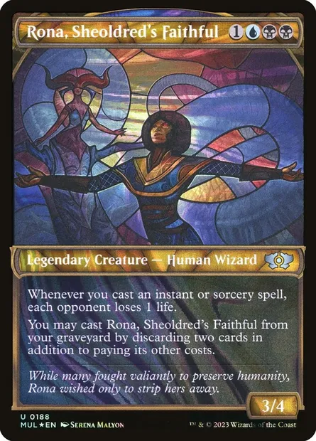 Rona, Sheoldred's Faithful, Magic card MUL 188 — Multiverse Legends set