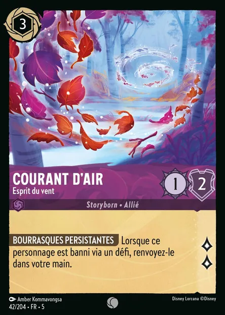 Courant d'Air - Esprit du vent, carte Disney Lorcana CH5-042 — extension Ciel Scintillant