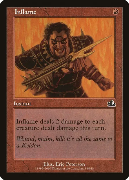 Inflame, Magic card PCY 91 — Prophecy set