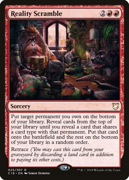 Reality Scramble, Magic card C18 25 — Commander 2018 set
