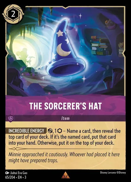 The Sorcerer's Hat, Disney Lorcana card CH3-065 — Into the Inklands set
