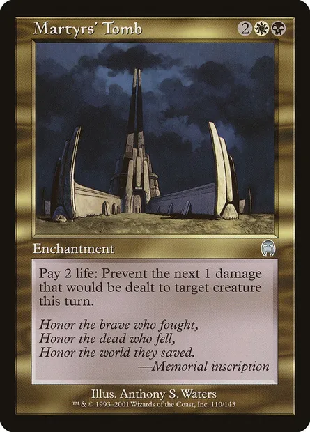 Martyrs' Tomb, Magic card APC 110 — Apocalypse set