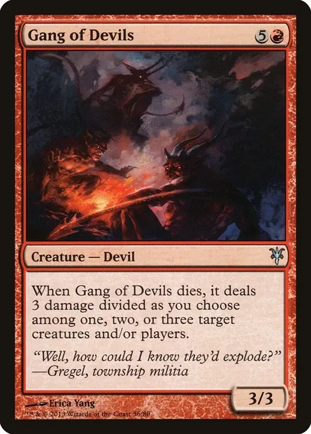 Gang de diables, carte Magic DDK 56 — extension Duel Decks: Sorin vs. Tibalt