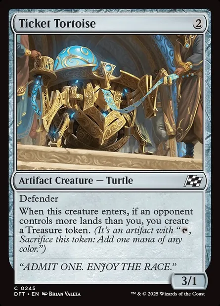 Ticket Tortoise, Magic card DFT 245 — Aetherdrift set