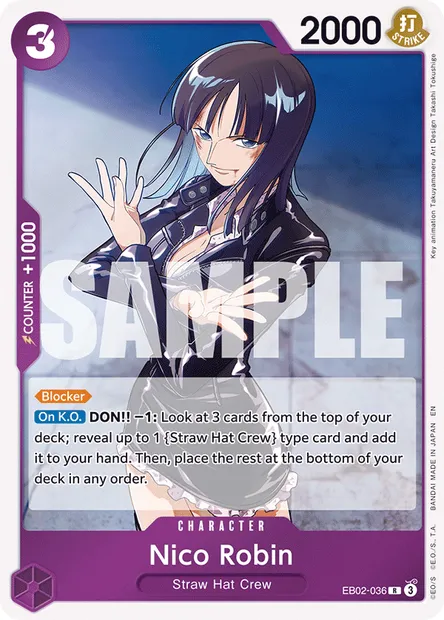Nico Robin, One Piece card EB02-036 — Anime 25th Collection set