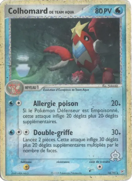 Colhomard de Team Aqua, carte Pokémon MA 14 — extension EX Team Magma vs Team Aqua