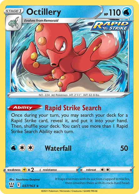 Octillery, Pokémon card BST 37 — Battle Styles set