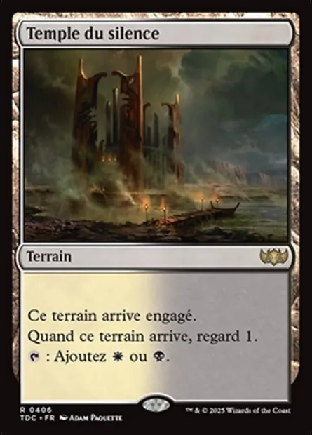 Temple du silence, carte Magic TDC 406 — extension Tarkir: Dragonstorm Commander