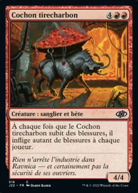 Cochon tirecharbon, carte Magic J22 516 — extension Jumpstart 2022