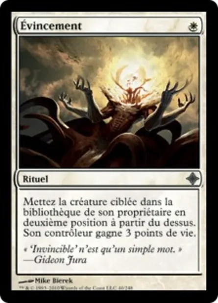 Évincement, carte Magic ROE 40 — extension L'ascension des Eldrazi