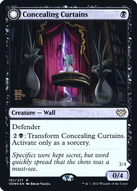 Concealing Curtains // Revealing Eye, Magic card PVOW 101s — Innistrad: Crimson Vow Promos set