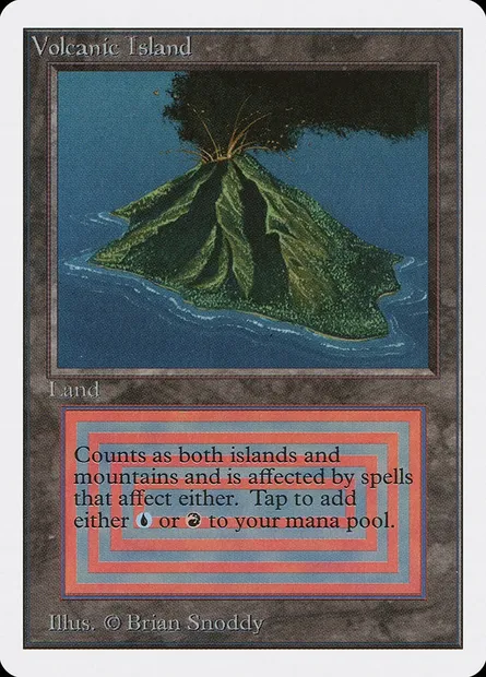 Volcanic Island, Magic card 2ED 287 — Unlimited Edition set