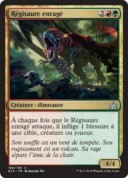 Régisaure enragé, carte Magic RIX 168 — extension Les combattants d'Ixalan
