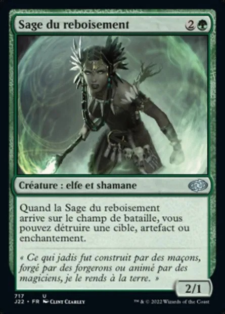 Sage du reboisement, carte Magic J22 717 — extension Jumpstart 2022