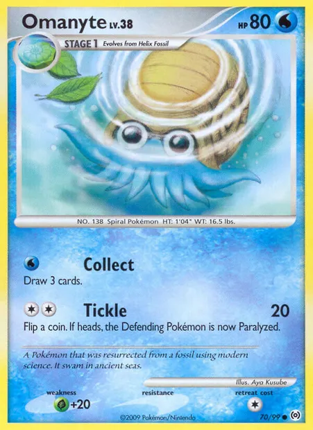 Omanyte, Pokémon card AR 70 — Arceus set