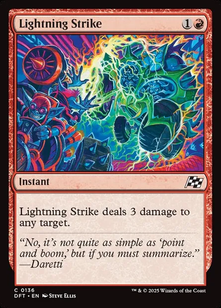 Lightning Strike, Magic card DFT 136 — Aetherdrift set