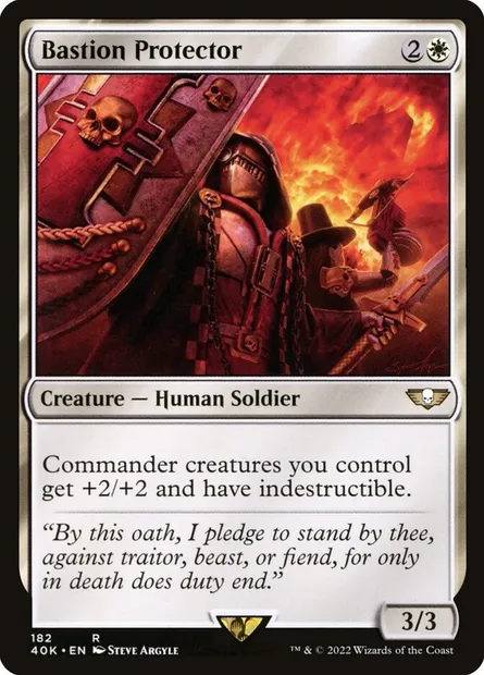 Bastion Protector, Magic card 40K 182 — Warhammer 40,000 Commander set