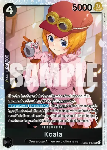Koala, carte One Piece EB03-042 — extension ONE PIECE HEROINES EDITION