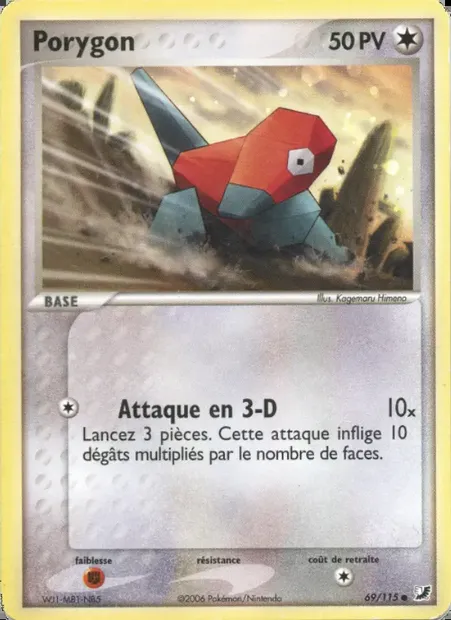 Porygon, carte Pokémon UF 69 — extension EX Forces Cachées