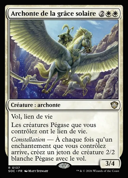 Archonte de la grâce solaire, carte Magic SOC 137 — extension Secrets of Strixhaven Commander