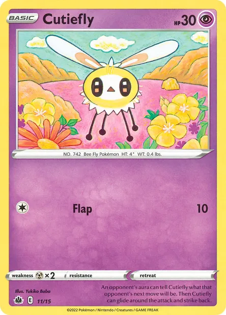 Cutiefly, Pokémon card MCD22 11 — McDonald's Collection 2022 set