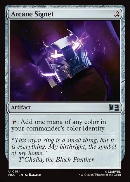 Arcane Signet, Magic card MSC 194 — Marvel Super Heroes Commander set