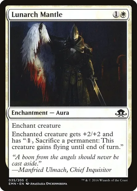 Lunarch Mantle, Magic card EMN 35 — Eldritch Moon set