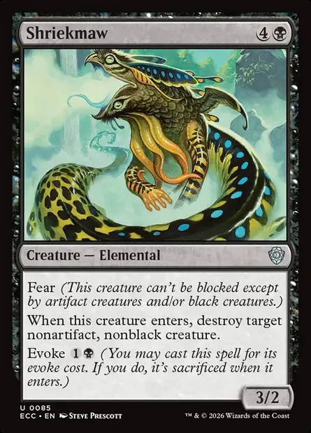Shriekmaw, Magic card ECC 85 — Lorwyn Eclipsed Commander set