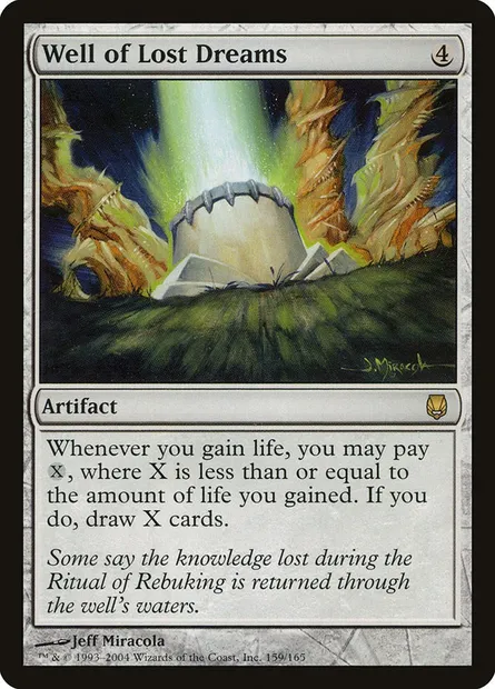Well of Lost Dreams, Magic card DST 159 — Darksteel set
