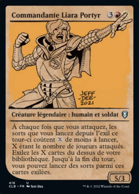 Commandante Liara Portyr, carte Magic CLB 418 — extension Commander Légendes : la bataille de la Porte de Baldur