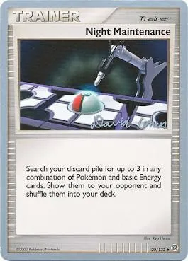 Night Maintenance, Pokémon card WCD09 120 — World Championship Decks 2009 set