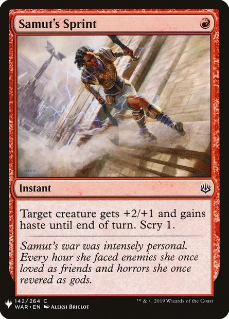 Samut's Sprint, Magic card PLST WAR-142 — The List set