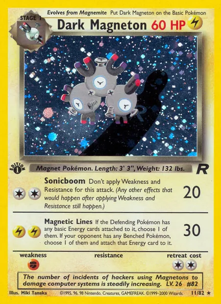 Dark Magneton, Pokémon card TR 11 — Team Rocket set