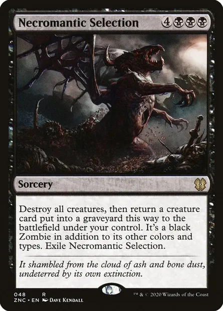 Necromantic Selection, Magic card ZNC 48 — Zendikar Rising Commander set