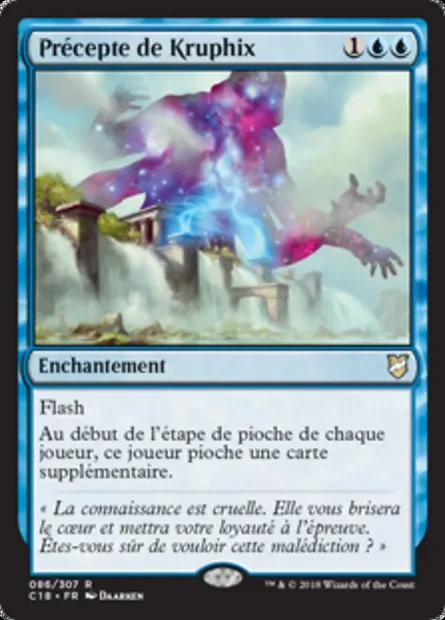 Précepte de Kruphix, carte Magic C18 86 — extension Commander 2018