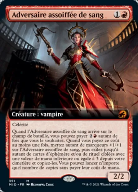 Adversaire assoiffée de sang, carte Magic MID 351 — extension Innistrad : chasse de minuit