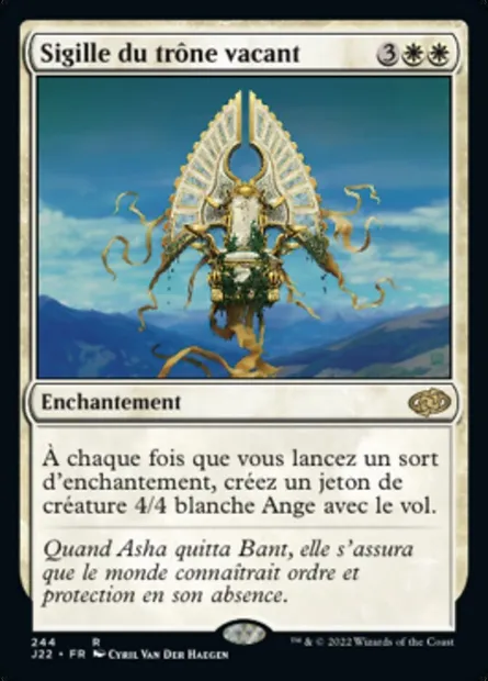Sigille du trône vacant, carte Magic J22 244 — extension Jumpstart 2022